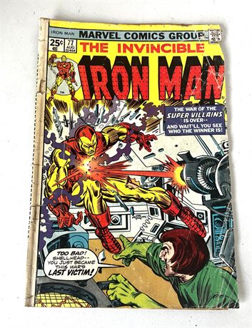 Aug 1975 Vol 1 Marvel Comics "IRON MAN" #77 Comic