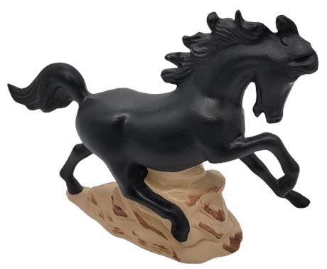 Ceramic Black Beauty Stallion