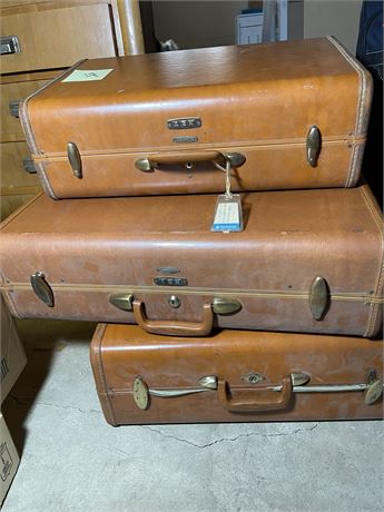 Vintage Brown Luggage Set