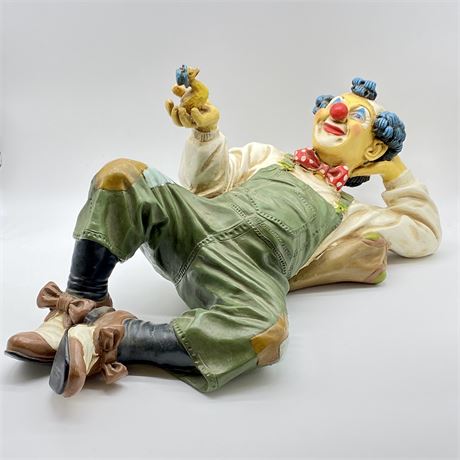 Large Vintage Hobo Clown Figurine - 19" x 9.5"