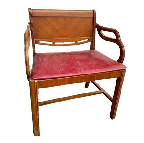 Art Deco Herringbone Veneer Arm Chair
