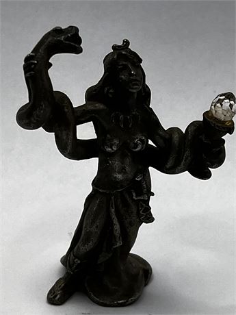 Female Wizard with Snake Pewter Figurine Rocco 5320
