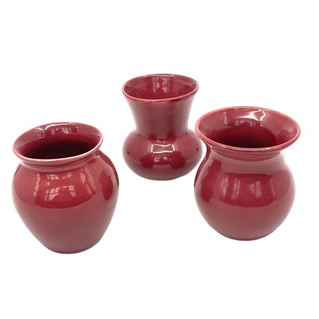 Ceramic Glazed Miniature Vase Grouping