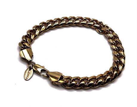 Nice 24K Gold Plated Chain Bracelet 8"