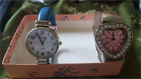 Pair Of Ladies Cuffback Wristwatches