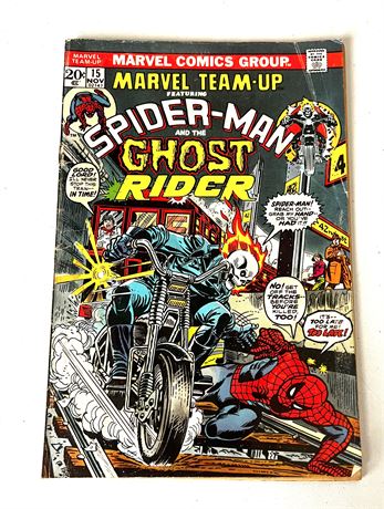 Nov. 1973 Vol. 1 Marvel Comics "SPIDER-MAN and GHOST RIDER" #15 Comic