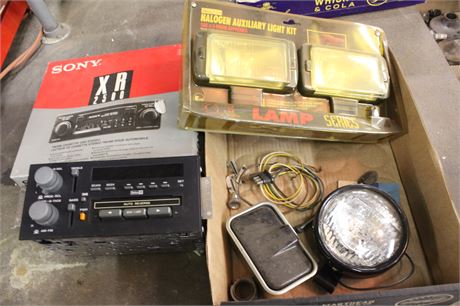 Halogen Auxiliary Light Kit, Car Radio, and More