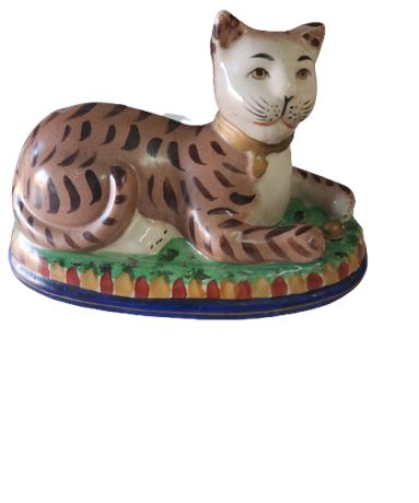 Vintage Porcelain Bengal Cat
