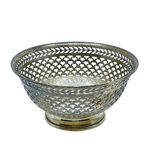Sterling Silver Reticulated Decorative Bowl Cover
