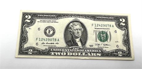2009 Series Two Dollar Green Seal