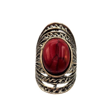 Red Turquoise Ring