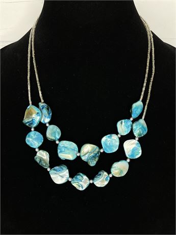 Dyed Shell Bead Necklace