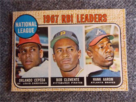 1968 Topps #3 Roberto Clemente/Hank Aaron LL