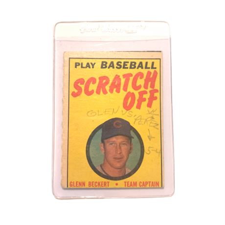 1970 Glenn Beckert Topps Play Baseball Scratch Off Card