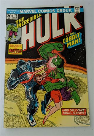 Marvel Comics Incredible Hulk 174 Hulk vs Cobalt Man! 1974