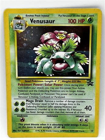 Pokemon Venusaur Stage 2 Black Star Promo Holo Card