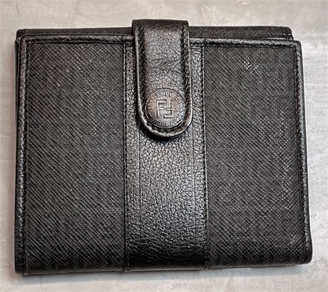 Fendi Black Monogram Wallet