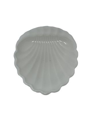 Milk Glass Shell Trinket Dish
