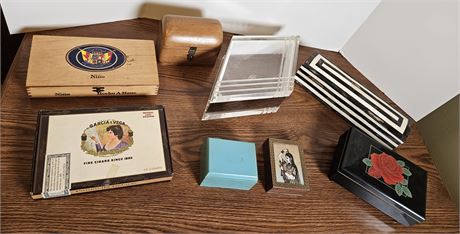 Assorted Boxes - Trinket, Cigar, Decorative, & More