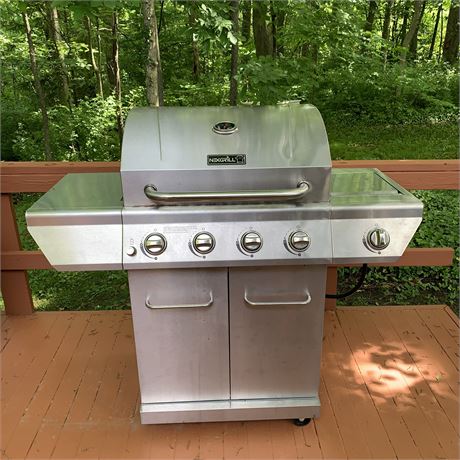 Nexgrill 4-Burner Propane Stainless Steel Gas Grill with Side Burner and Cover