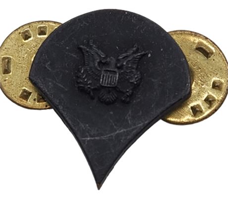 Vintage Military Pin Lapel Hat US Great Seal Eagle Marked LI-GI w BALLOU REG’D