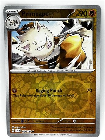 2023 Pokemon Primeape Raging Punch 108/198 Card