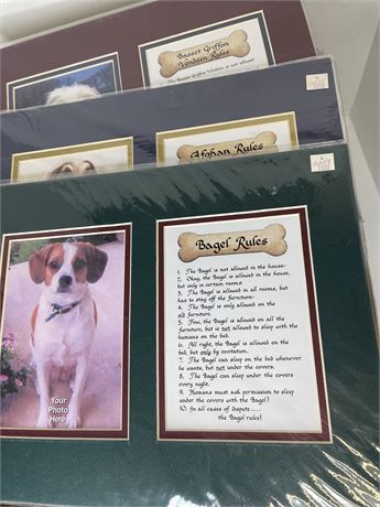 Matted Dog Breed Rules Photo Frame Lot 1