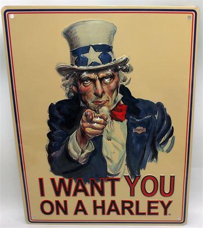Harley Davidson Uncle Sam sign