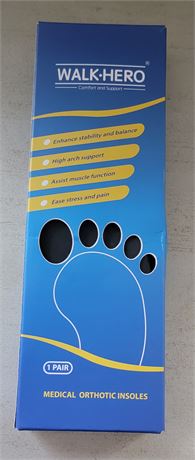 New Walk-Hero Orthodic Insoles - 1 pair - mens Size 6 to 6-1/2