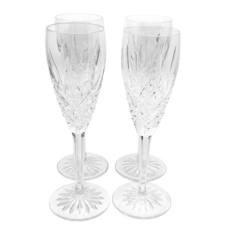 Waterford Crystal Lismore Champagne Glasses, Set of Four(4)