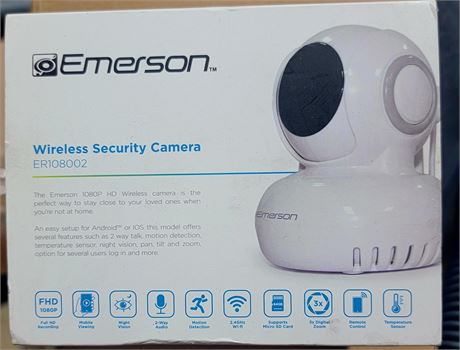 Still in box Emerson Wireless Security Camera ER108002