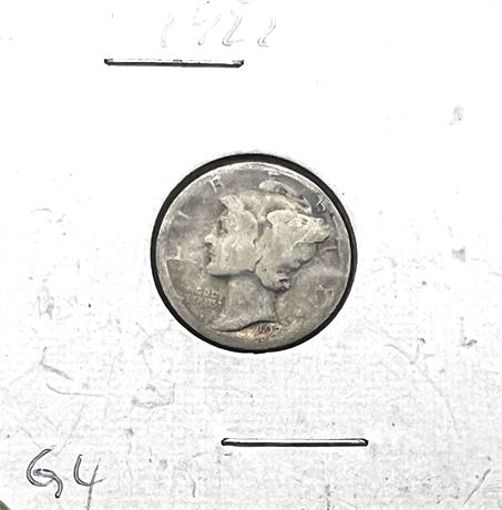 1922 Silver Mercury Dime