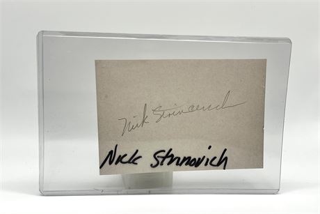 Nick Strincevich American Baseball Player Signed 3x4" Card