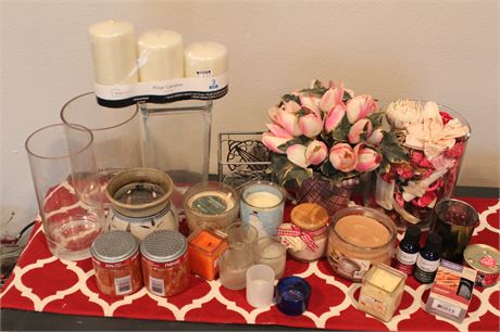 Candles and Floral Arrangement