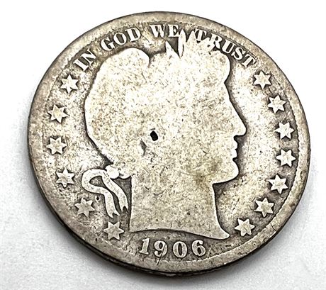 1906 O Silver Barber Half Dollar