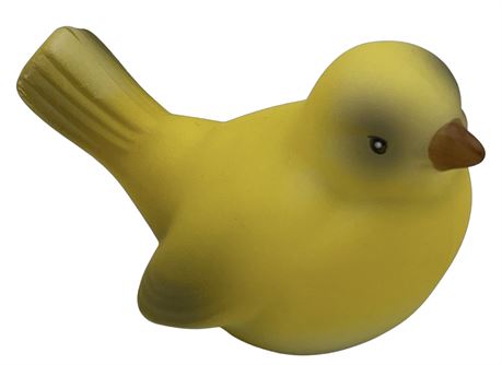 Fenton Small Yellow Bird Glass Animal Figurine Hand Painted (Artist Signed)