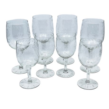 Vintage Etched Glass Collection