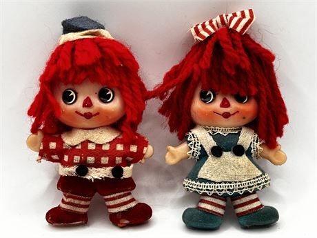 Vintage Raggedy Ann and Andy Figurines