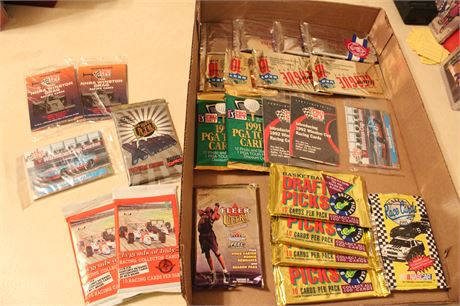 Assorted Packs of Sports Cards