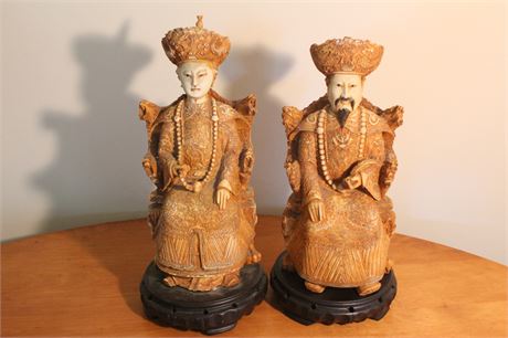 Hand Carved "Ching-Dynasty" Oxylite Figurines