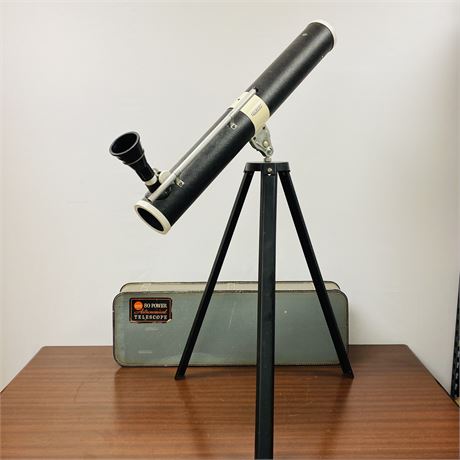 Vintage Gilbert 80 Power Astronomical Telescope Model 13212