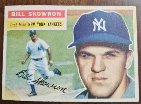 1956 Topps Bill Skowron #61 New York Yankees Baseball Card White Back