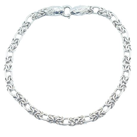 Italian Sterling Silver Double Link Bracelet