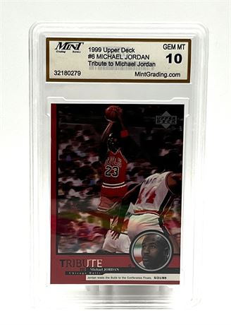 1999 Upper Deck #6 Michael Jordan Chicago Bulls Mint Grading GEM MT 10 Card