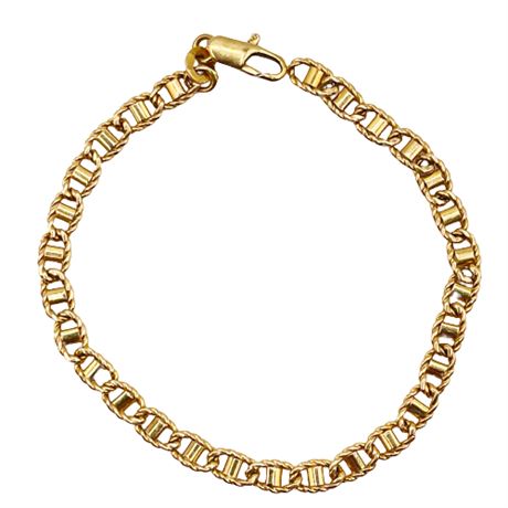 Rope Chain 14 K Yellow Gold Bracelet