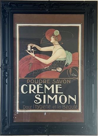 Creme Simon- Poudre Savon Crème Simon Framed Poster