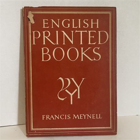 English Printed Books Francis Meynell 1948 Hardcover
