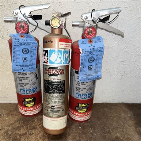 Household Fire Extinguishers,  Three (3)
