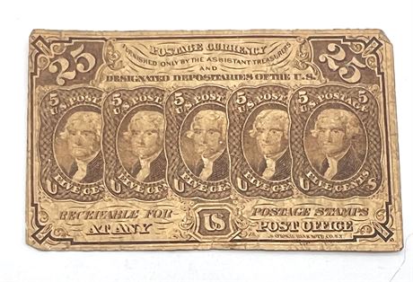 25 Cent U.S. Fractional Currency