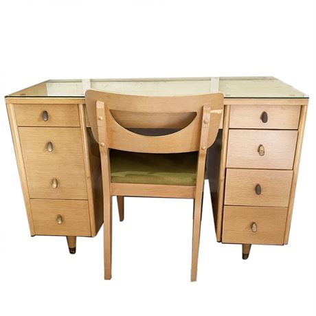 Sligh-Lowry MCM Blonde Wood Desk